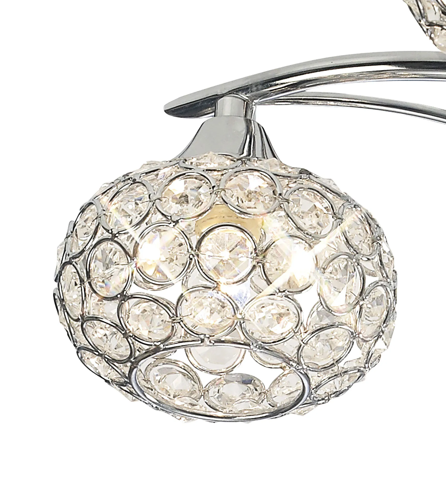 Leimo Crystal Ceiling 6 Light Polished Chrome IL30956  Diyas Leimo Polished Chrome